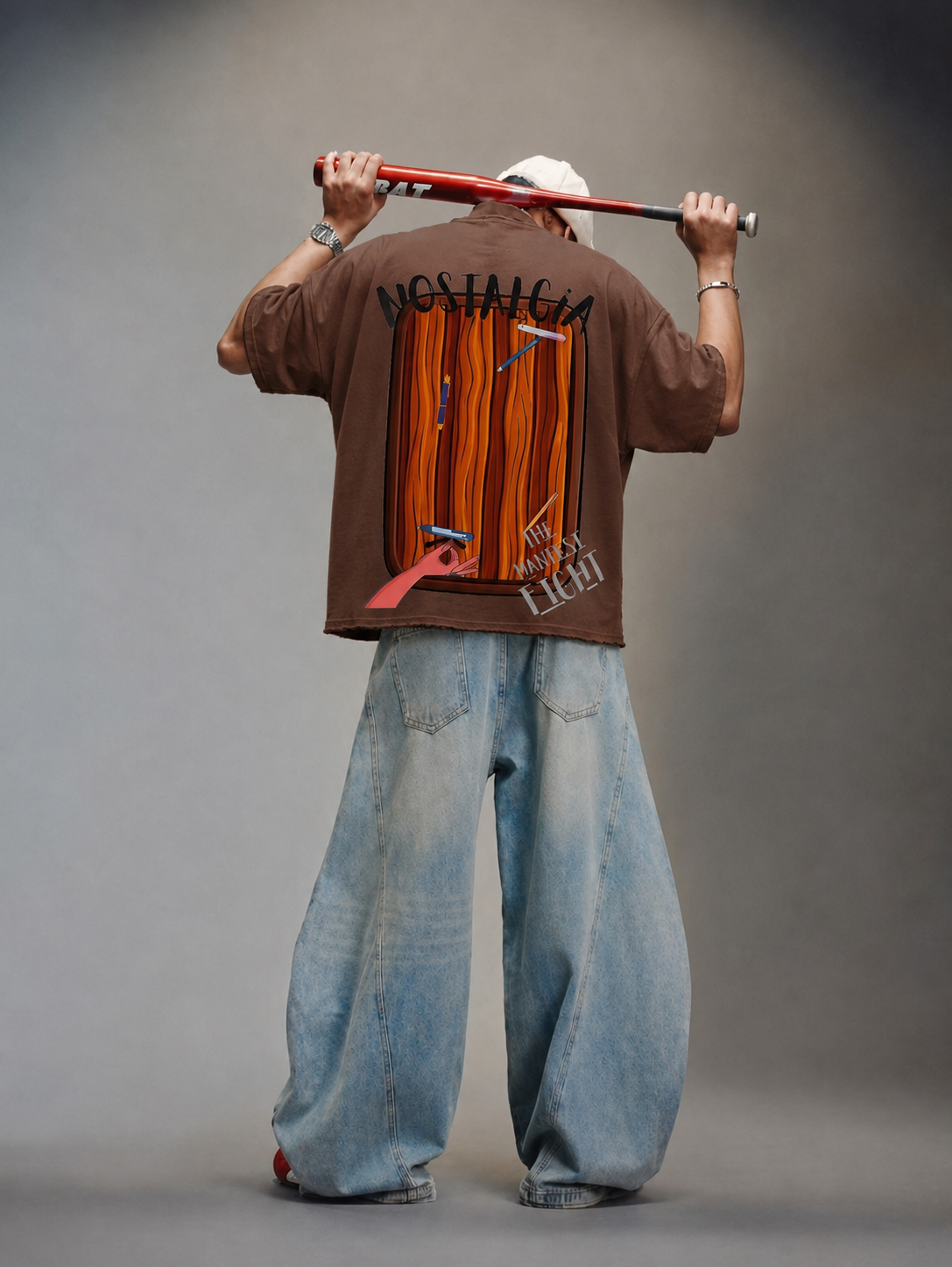 The Last Bench Legends Dusty brown Boxy Fit Tee