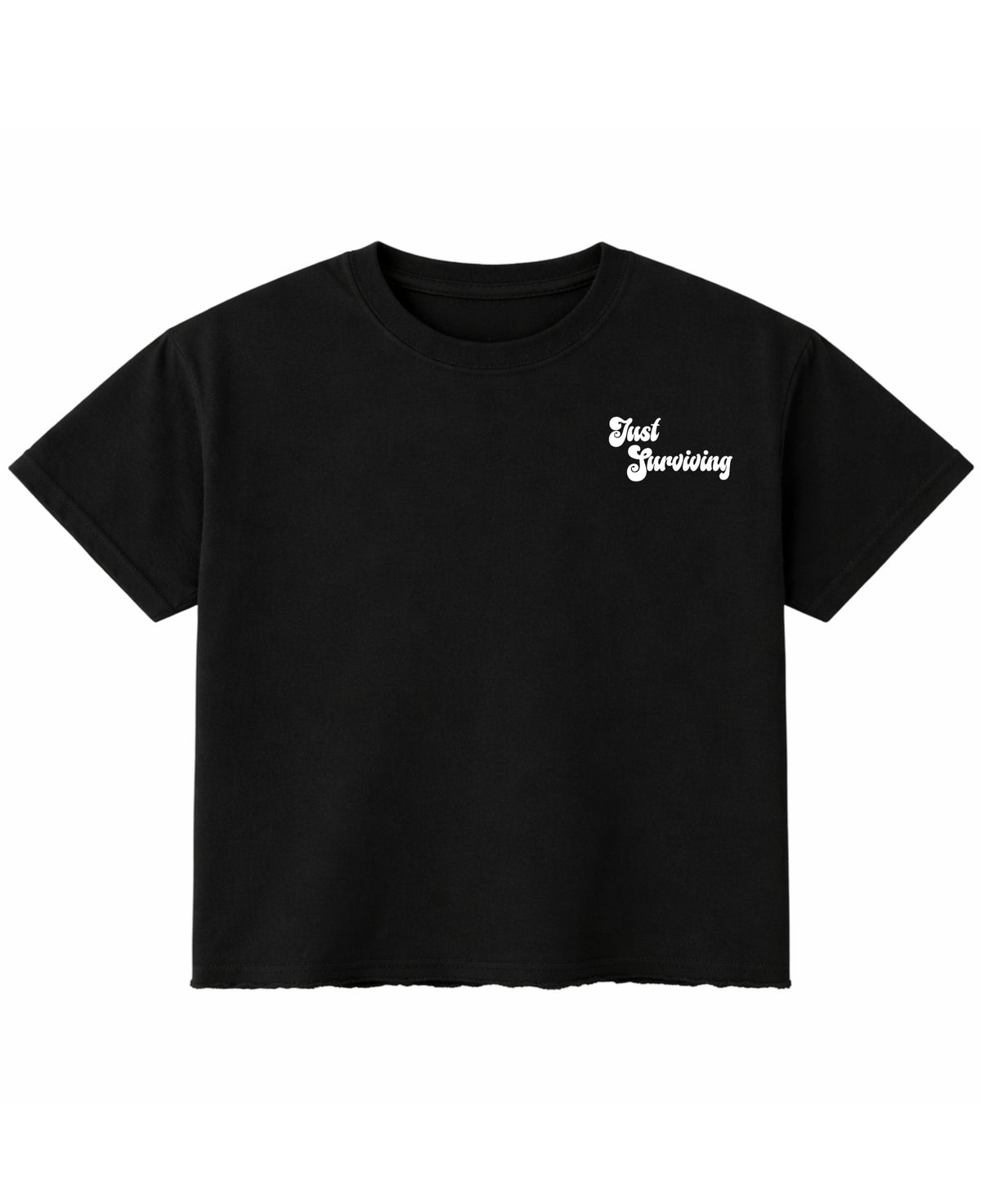 Black Boxy Fit T-shirt Front Design
