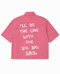 Red Picnic Oxford Boxy Shirt Back Design