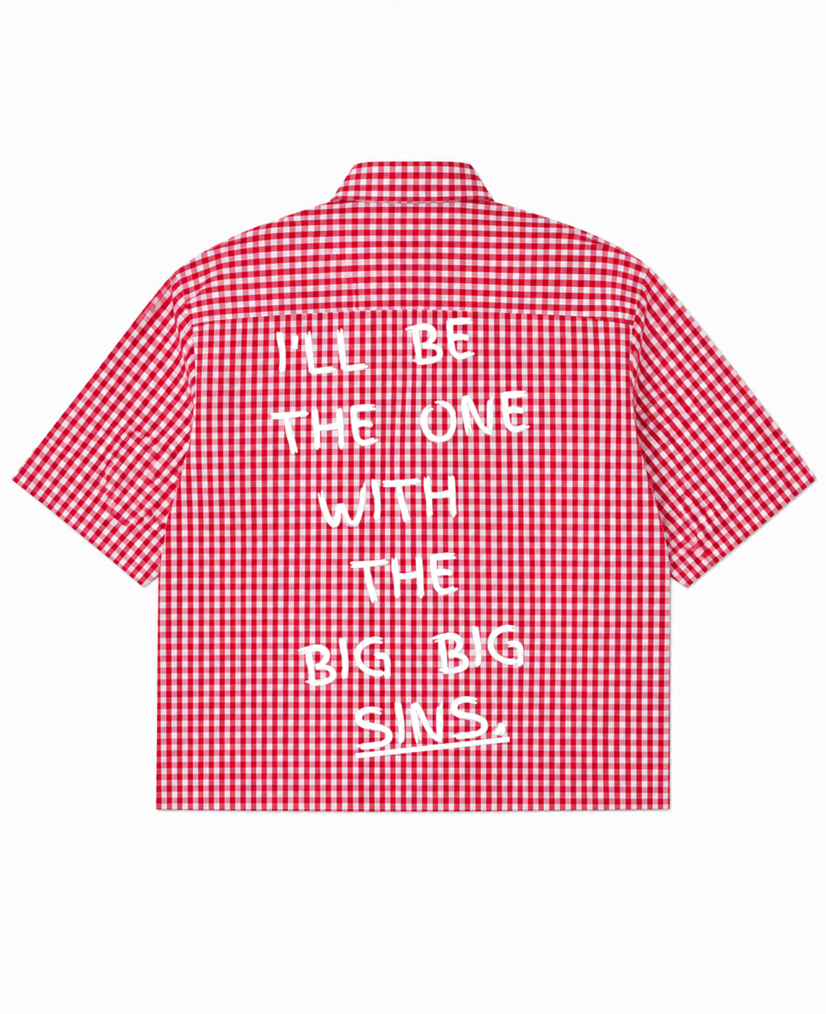 Red Picnic Oxford Boxy Shirt Back Design