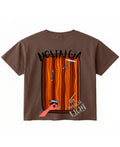 Brown Boxy Fit T-shirt Back Design