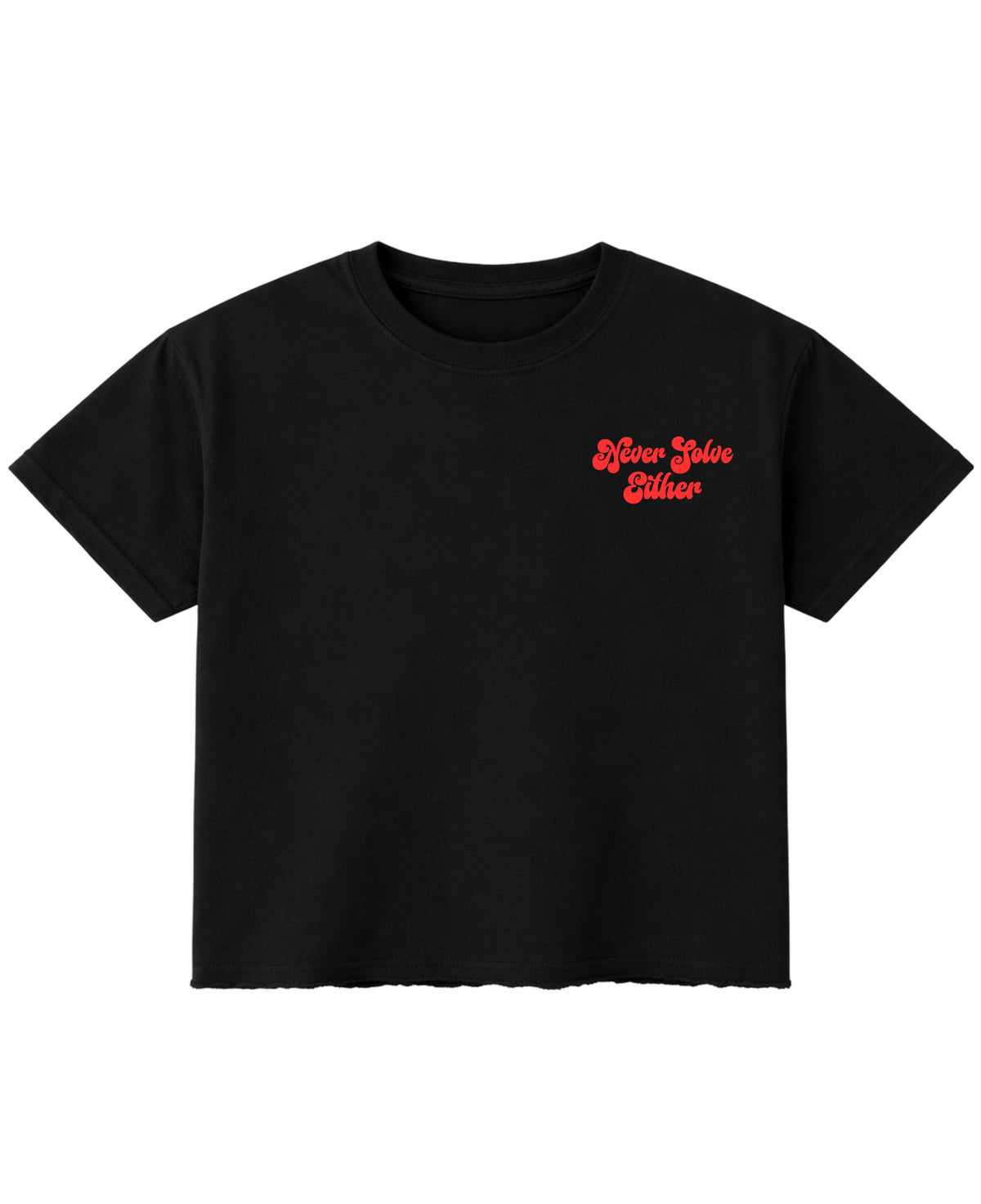Black Boxy Fit T-shirt Front Design